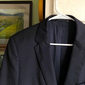 Hugo Boss James 4 sharp 6 suit jacket blazer sport Plaid Check dark gray 38S